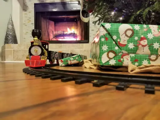 Forart Christmas Train Set with Realistic Train Sound and Headlight Christmas Train Toys Set Around Tree Electric Railway Train Set Toy Train Sets Gift for Kids Adults 